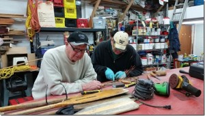 Don is using his Dremel tool with a grinding disc